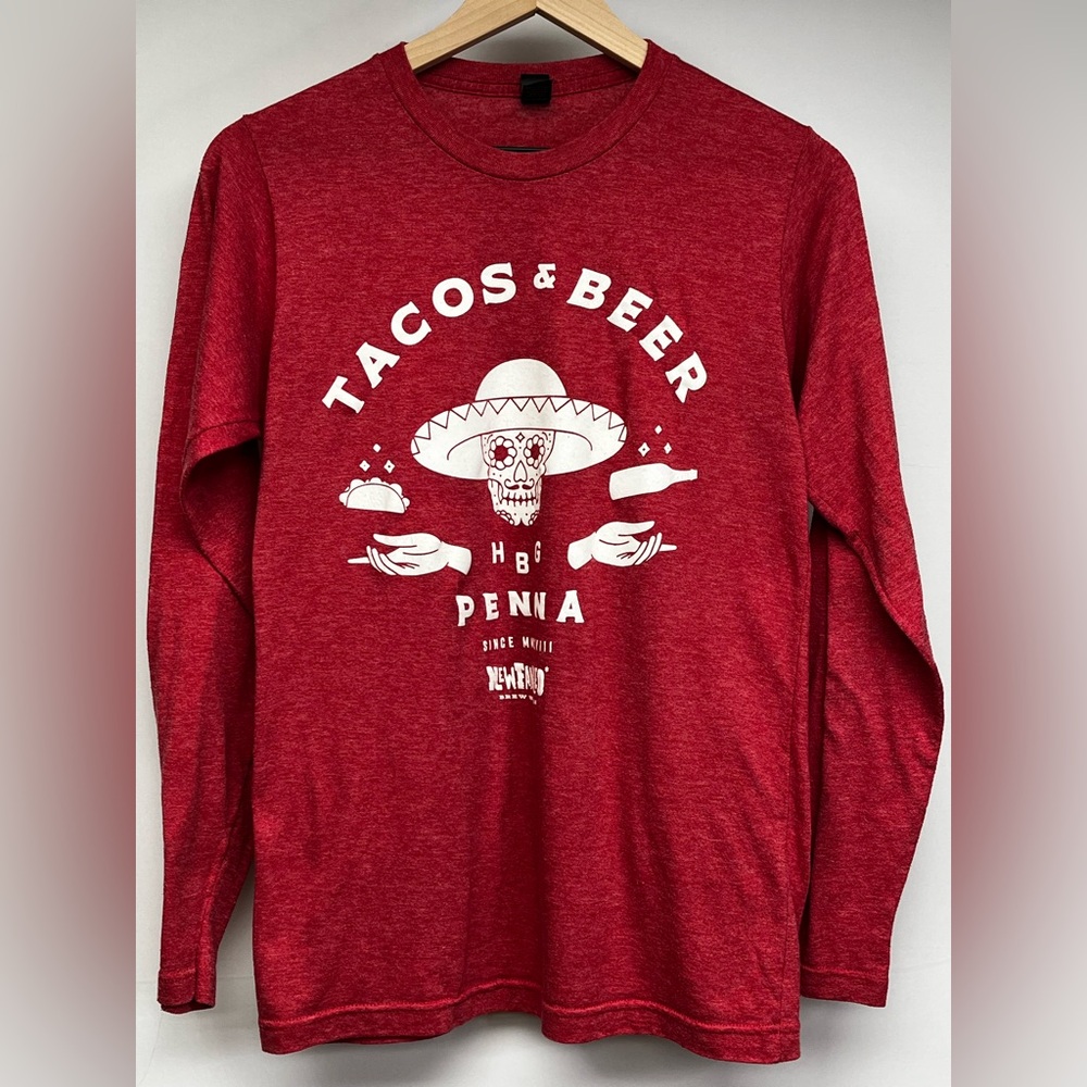 Graphic Red Crewneck L/S Tee Unisex